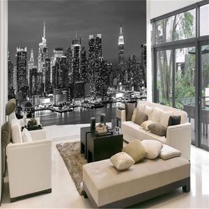 Carta da parati 3D personalizzata New York Paesaggio Photo Murale Grande soggiorno Camera da letto Scambi della camera da letto Della Pittura Decorare Impermeabile