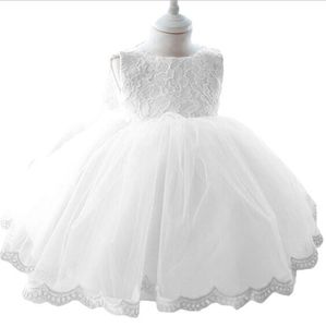 Neugeborenes Baby Mädchen Spitzenblumenkleid 1. Geburtstagskleid für Säuglingstaufe Kleid Hochzeit Prinzessin Tutu Kostüm Formelle Partykleidung 217 U2