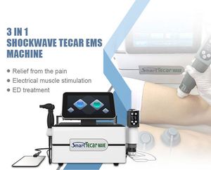 Terapia diatermica 3 in 1 Onde d'urto combinate ed EMS Stimolazione muscolare elettrica RET CET Smart Tecar Wave per massaggio corporeo Riabilitazione sollievo dal dolore