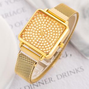 Wristwatches Casual Fashion Quartz Women's Watch Rose Gold Diamond Watches For Women Elegant Lady Wristwatch Relojes Para Mujer