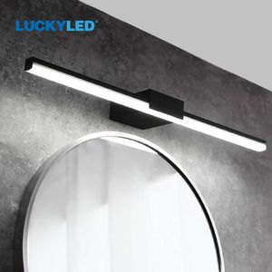 LuckyLed Modern LED Banyo Işık 8 W 12 W AC85-265 V Duvar Lambası Duvar Montaj Işık Armatürleri Kapalı Aplik Lamba Duvar Işıkları Ev Için 210724