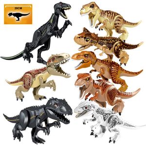 Jurassic World Dinosaurs Figury Cegły Tyrannosaurus Indominus Rex I-Rex Montaż Building Blocks Kid Toy Dinosuar Y0816