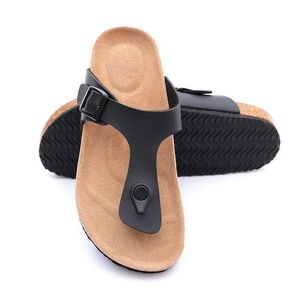 Arizona Women's Flat Sandals Men Double Buckle Famous style Summer Beach design shoes Top Quality Genuine Leather Slippers 36-47