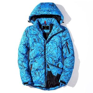 Białe Kaczki Kurtki Mężczyźni Zima Ciepła Parka Kamuflaż Płaszcz Casual Slim Hooded Doudoune Homme Termal Windbreaker Jacke