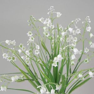Wholesale valley flowers for sale - Group buy Decorative Flowers Wreaths Artificial Lily Of The Valley Branches Fake Plastic Flower Bridal Bouquet Wedding Party Decor Flores Artifici