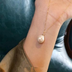 Fashion Natural 11-13mm AAA White Pearl Pendant Halsband