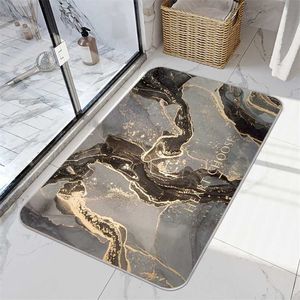 Home Bath Mat Bathroom Carpet Water Absorption Non-slip Absorbent Diatom Mud Soft Washable Rug Toilet Floor Mat Home Textile 211204