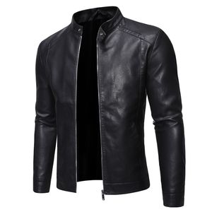 Jaqueta de Couro Mens Outono / Inverno Nova Chegada lavada Casaco de Couro Masculino PuJacket