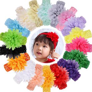 Wholesale toddler girls headband flower for sale - Group buy Baby Girls Flower Headbands Chiffon Soft Stretch Hairbands for Newborns Infants Toddlers Kids Hair Accessories Headwraps Kimter W56F