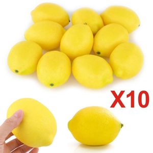 Party Decoration 10pcs Simulation Lemons Artificial Fruits Faux Limes Decorative Foam For DIY Model Home Decor