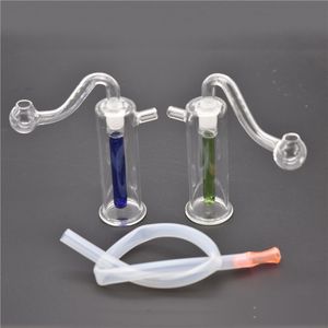 Hohe Qualität Glas Wasserleitung Raucher Rohre Perkolator Glasbongs Ölbrenner Wasserleitungen Öl Rauchen mit Schlauch und Topf