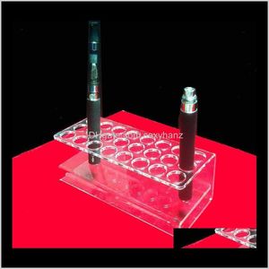 Andra förpackningssmycken Drop Leverans 2021 Transparent akrylatomisatorer E-Liquid Holder Ego ECIG PEN Display Stand 6E0on