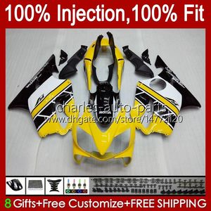 Motorcykel OEM Fairings för Honda CBR 600 F4 FS CC 600F4 CBR600F4 1999 2000 Gul svart karosseri 54NO.116 CBR600FS 600CC 1999-2000 CBR600 F4 99 00 Injektionsformkropp