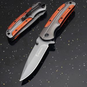 Browning DA43 X49 X50 Titanium Folding Knives 3Cr13Mov Rosewood Handle Tactical Camping Hunting Survival Pocket Utility EDC Tools fast open Man Collection Knife