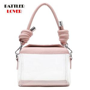 Women Transparent PVC Clear Bag Ladies Plastic Box Handbags And Purse Jelly Candy Beach Totes For Female Shoulder Messenger Bags Cross Body