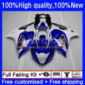 Moto Fairings för Suzuki Katana GSXF Vitblå BLK 650 GSXF-650 GSX 650F 08-14 29NO.6 GSX650F 08 09 10 11 12 13 14 GSX-650F GSXF650 2008 2009 2010 2011 2012 2013 2014 Bodys