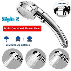 360 Stopni Rotatable 3 Mode Rain Shower Head Handheld wysokiego ciśnienia Łazienka Rainfall Gadżety Wody Saving Głowica prysznicowa Włącz / off H1209