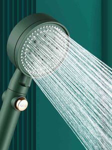 Soffione doccia con filettatura standard G1/2 '', ugello spruzzatore ad alta pressione con presa manuale, bagno verde, risparmio idrico, pioggia, 4 modalità di uscita dell'acqua H1209