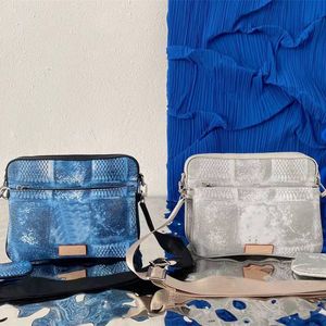 Högkvalitativ trio messenger väska designer man axelväskor män crossbody 3 -stycken uppsättning pursar handväskor