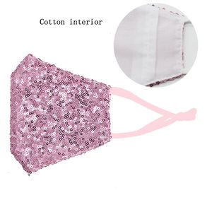Adult sequin masks can be inserted filter type autumn winter anti-dust and breathable cotton mask