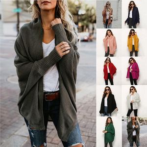 Kvinnors Tröjor Casual Strikkade Cardigan Kvinnor Mujer Vintage Loose Sweater Coat Solid Jumper Koreansk Fashion Knitwear Kläder