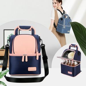 V-COOOL Isolierung Kühler Rucksack Taschen Multifunktions Essen Mittagessen Mama Baby Windel Milchpumpe Doppelschichtige wasserdichte Outdoor-Reise Stillhandtasche YL0371