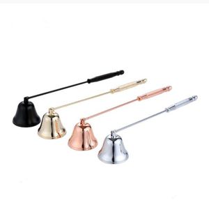 Candle Snuffer Stainless Steel Smokeless Candles Wick Bell snuffer Put Off flame Tool Cutter Black Gold Rose Silver Decoration