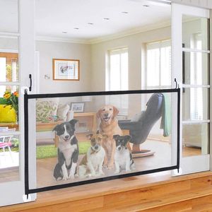 Magic Pieghevole Dog Fiumes Cassaforte Pet Gate Baby Recinzione per la casa Scale per interni ed esterni Staile Camera Articoli per la sicurezza forniture Kennels Pens