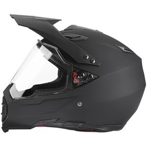 DOT ADULT Helmet for Dirtbike ATV Motocross MX Offroad Motorcyle Street bike Snowmobile HELMET with VISOR (Medium, Gloss Q0630