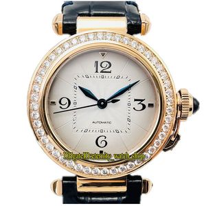 BVF 2022 Lady Watch JP0012 Japan Miyota 9039 Modify 1847MC Automatic 35mm White Gold Diamond BezelクイックスイッチブルーレザーストラップSuper Eternity Womens Watches