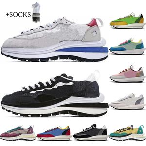 Wholesale pink waffles resale online - with free socks ldv ld waffle men women running shoes black white grey pine green pink gusto varsity blue mens trainers sports sneakers