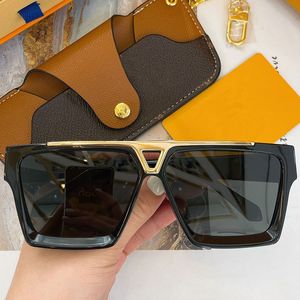 Óculos de sol masculinos de grife Z1502W, moda clássica, casual, estilo comercial, moldura quadrada de ouro preto com decoração de metal, óculos de férias masculinos de viagem de alta qualidade