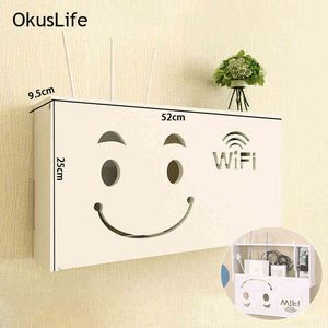 Office Montowane drewno Bezprzewodowe WiFi Router Router Półka Włosionki Ścienne Kabel Uchwyt 3 Rozmiary Stojak Dekoracji Home