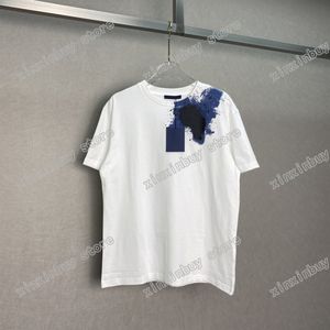 21SS Designer T-Shirts Pastellsaison naiv Unregelmäßiger Sternenhimmel Herren Damen Feuerwehrmann Aquarell Mann Paris Mode Kurzarm Luxus-T-Shirts