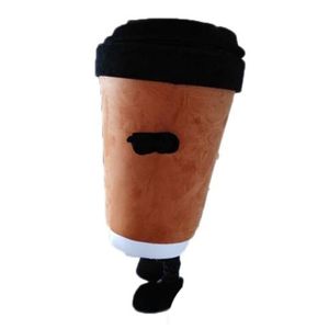 Högkvalitativ kaffekopp Mascot Kostym Halloween Jul Fancy Party Cartoon Character Outfit Suit Vuxna Kvinnor Män Klänning Karneval Unisex Vuxna