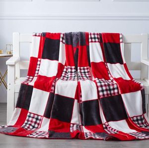 Dekens Holiday Red Super Soft Fleece Plaid Patchwork Gooi Bed Deken Inches Queen