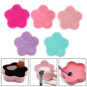 Silicone Makeup Brush Cleaner Pad Rozgwiazda Cleaning Mat Scrubber Board Tool Make Up Myć Pędzle Foundation