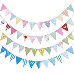 Banner Bandiere Bandiera Burgee colorata VIKING WIND Triangle Bunting Vessel Anchorage Swallowtail Banners Decorazione per feste Forniture per feste WMQ1166