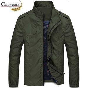 CROCODILE Marke Herren Bomber Jacken Casual Oberbekleidung Mäntel Frühling Herbst Männliche Jacke Wind Breaker Motorrad Jacke Männer X0621