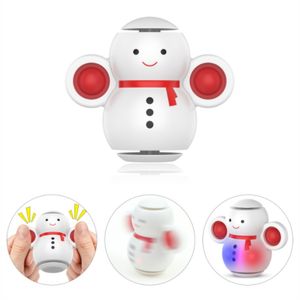 Wholesale top board games for sale - Group buy 2022 Fidget Toys Snowman top fingertip spin luminous magic spin parent child board game press bubble music