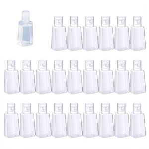 30ml 60ml Clear Empty Plastic Bottle with Flip Cap Cosmetic Travel Containers Refillable Toiletry Bottles for Hand Sanitizer