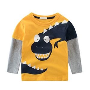 Kids Boys T-shirts Baby Long Sleeve Tops Children Autumn Solid Cotton Sweatshirt 2-6 Years Boy Girl T Shirts 210528