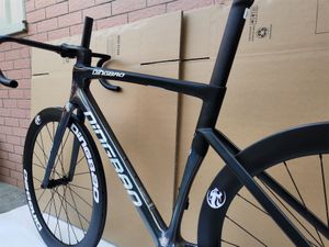 2022 New Lightest Bike Carbon Road Frame Integrated HandleBar 700C Carby Cykel Frameset BSA Bottenfäste