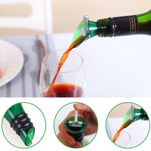 Barra de cor verde ferramentas de vinho tajão de vinho vermelho tampão tampão derramar com selo de silicone show funil shutoff kk0039hy