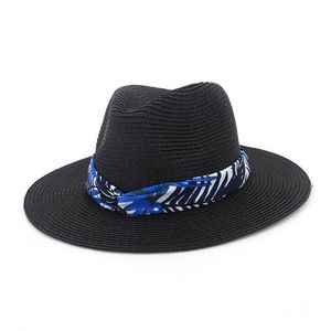 ヴィンテージパナマ帽子女性わら、Fedora男性サンハット夏のビーチSun Visor Cap Chapau Cool Jazz Trilby AD0770ワイドブリム帽子