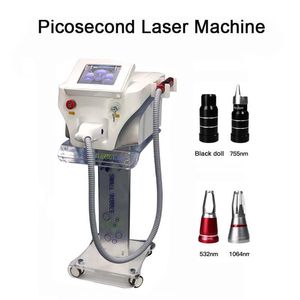 2021 Salong Använd ND YAG Laser Machine Tatuering Avlägsnande och pigmenteringsbehandling 755 1064 532 nm