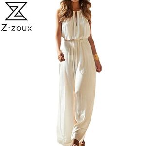 Women Jumpsuit Sleeveless High Waist Rompers Womens Loose Casual Elastic Summer White s Fashion 210513