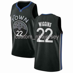 Mens Women Youth Andrew Wiggins #22 Black Swingman Jersey Stitched custom name any number