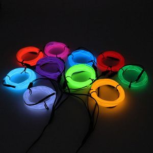 3Mネオンライトダンスパーティーの装飾LEDランプ電池コントローラーストリップが付いている柔軟なElワイヤーロープチューブ防水ストリップ