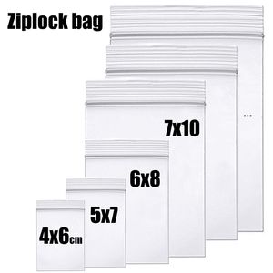 Wholesale small plastic ziplock bags for sale - Group buy Thick Clear Zip Lock Ziplock Storage Bags Heavy Duty Transparent Plastic Zip Package Small Jewelry Packing Reclosable Poly Bag